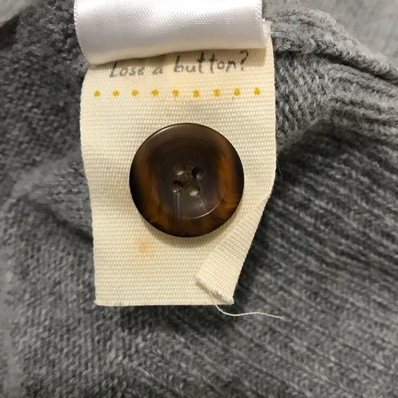 Fossil Vintage Gray Wool Cashmere Blend Sweater Long Knit Cardigan Size Small - Picture 8 of 11